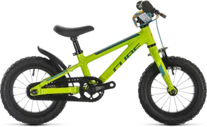 Green Childrens Bike Isolated PNG