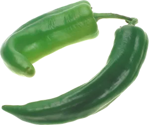 Green Chili Peppers Transparent Background PNG Image