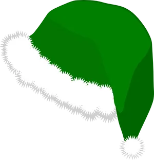 Green Christmas Hat Illustration PNG Image