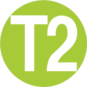 Green Circle T2 Logo PNG Image