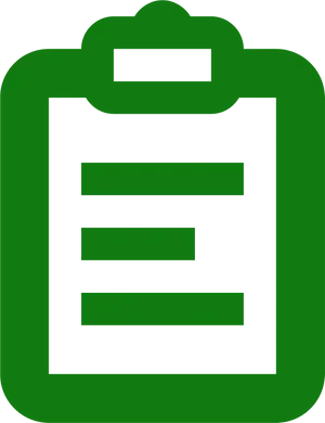 Green Clipboard Icon PNG Image