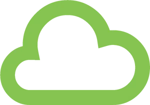 Green Cloud Icon PNG Image