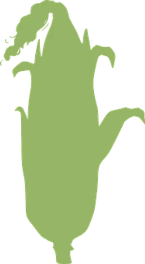 Green Corn Silhouette PNG Image