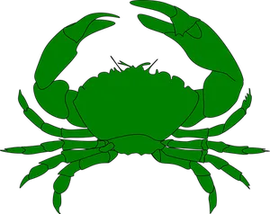 Green Crab Silhouette PNG Image