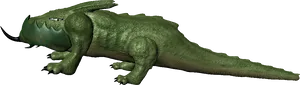 Green Crocodile3 D Model PNG Image