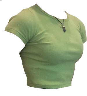 Green Crop Top Fashion Item PNG Image