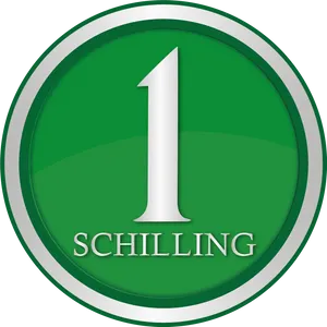 Green Crypto Coin Number One PNG