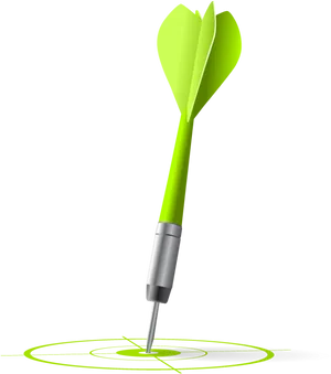 Green Dart Bullseye Illustration PNG Image