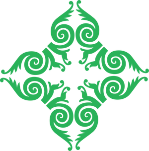 Green_ Diwali_ Rangoli_ Pattern PNG Image