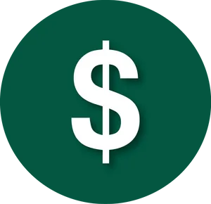 Green Dollar Sign Icon PNG Image