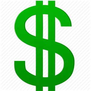 Green Dollar Sign Icon PNG Image