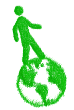 Green Eco Footprint Person PNG Image