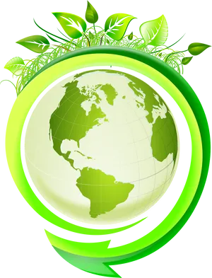 Green Eco World Concept PNG Image