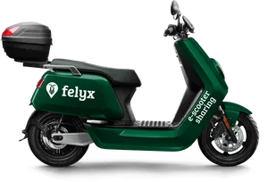 Green Electric Scooter Felyx PNG Image