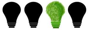 Green Energy Concept Lightbulb PNG Image