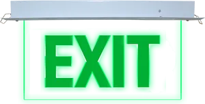 Green Exit Sign Damaged PNG Image