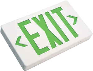 Green Exit Sign Illuminated PNG Image