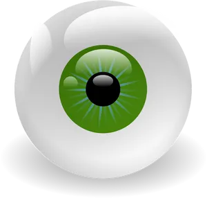 Green Eyeball Illustration PNG Image