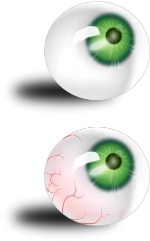 Green Eyeball Illustration PNG Image