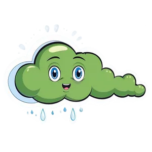 Green Fart Cloud Graphic Png Fep43 PNG Image