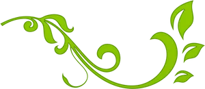 Green Floral Design Element PNG Image