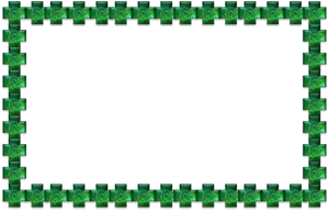 Green Floral Frame Border PNG Image