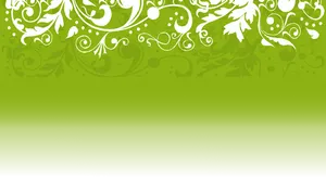 Green Floral Gradient Background PNG Image