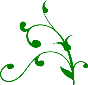 Green Floral Graphic Design PNG Image