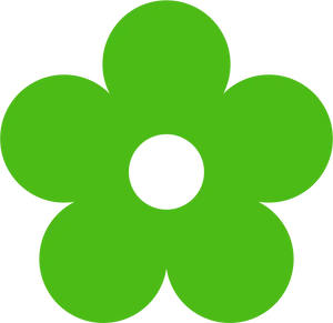 Green Flower Graphic PNG Image