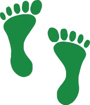 Green Footprint Graphic PNG Image