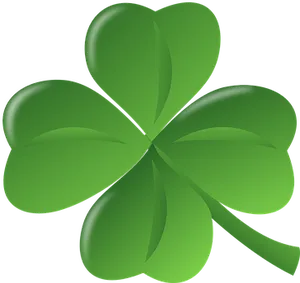 Green Four Leaf Clover PNG Image