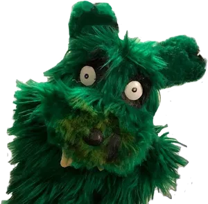 Green_ Furry_ Costume_ Head PNG Image