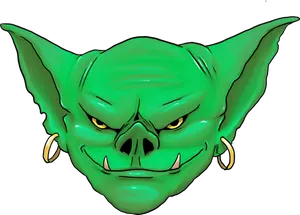 Green Goblin Close Up Artwork PNG Image