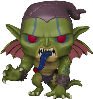 Green Goblin Figurine Stylized PNG Image