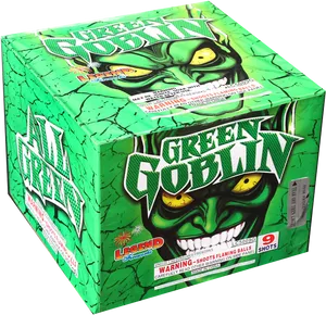 Green Goblin Fireworks Packaging PNG Image