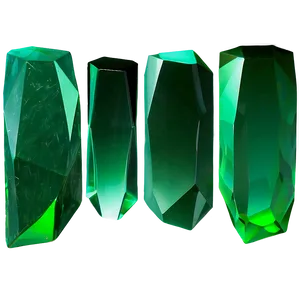 Green Gradient Crystal Texture Png 06262024 PNG Image