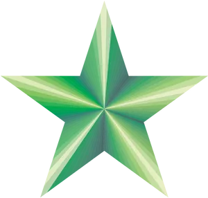 Green Gradient Star Icon PNG Image