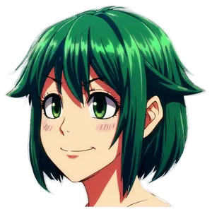 Green Hair Anime Villain Png Nto PNG Image