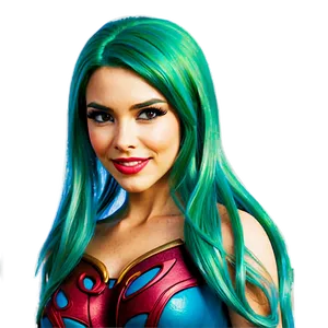 Green Hair Comic Hero Png 67 PNG Image