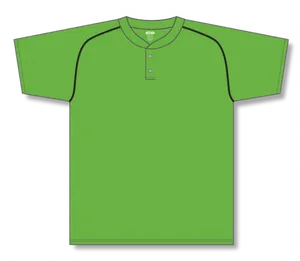 Green Henley Neck T Shirt Template PNG Image