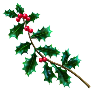 Green Holly Leaves Png Elt PNG Image