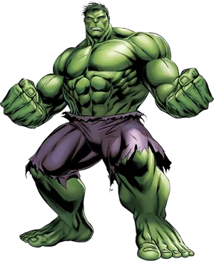 Green Hulk Figure Illustration.png PNG Image