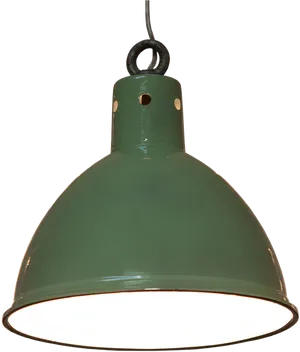 Green Industrial Pendant Light PNG Image