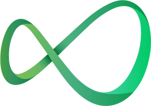 Green Infinity Loop PNG Image