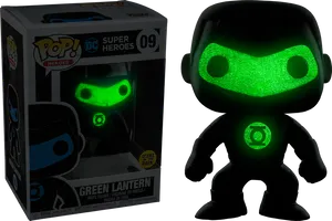 Green Lantern Funko Pop Glowing PNG Image