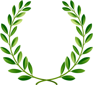 Green Laurel Wreath Graphic PNG Image