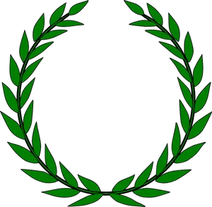 Green Laurel Wreath Graphic PNG Image