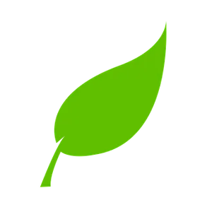 Green Leaf Iconon Black Background PNG