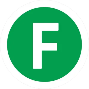 Green Letter F Sign PNG Image