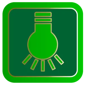 Green Lightbulb Icon PNG